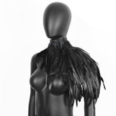 Halloween Feather Cape Cloak Costume Accessory for Cosplay and Parties - Coscosmos